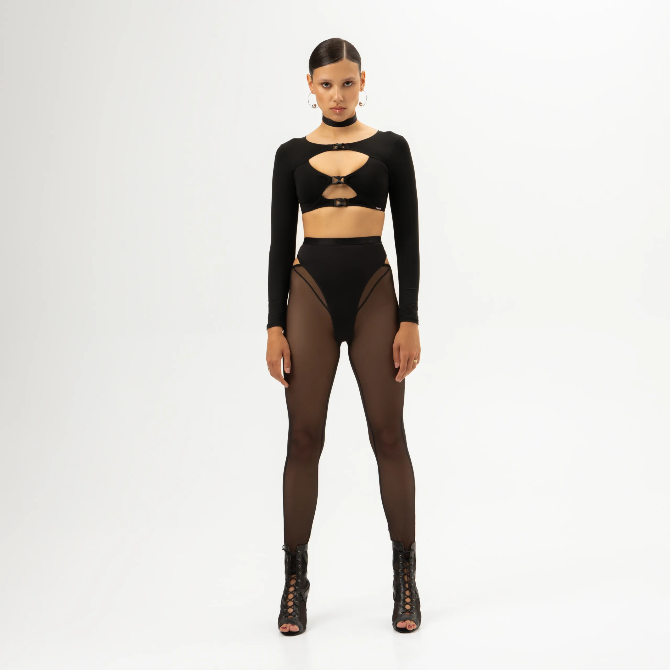 Легінси з сітки – CANDY – Чорні - 1Lviv 23.05 Queenpolewear 0374 scaled