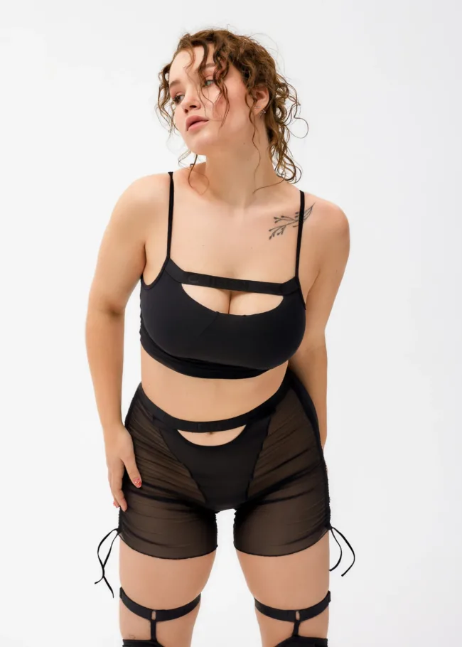 Soft Tank Top with Mesh – JOY – Black - 21.12 Dance clothes1370 scaled