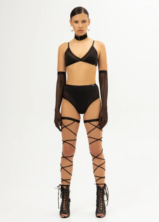 Підв’язки на ноги – PULSE – Чорні - 2Lviv 23.05 Queenpolewear 0033 scaled