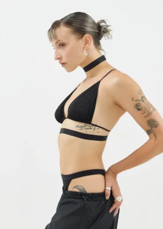 Mesh Bralette – GEO TRIANGLE – Black - 3 1 scaled