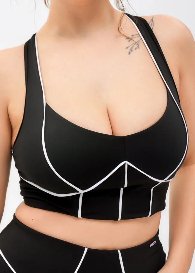 Спортивний топ без чашок – MOVEMENT – Чорний - Kropnuti top scaled